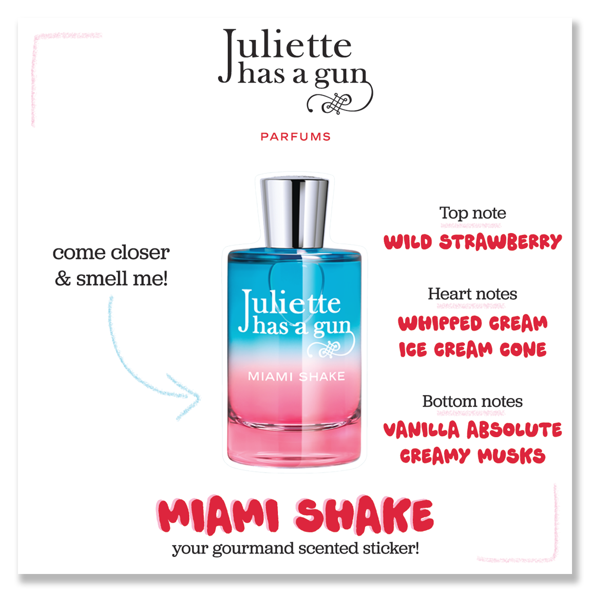 Scented sticker Miami Shake